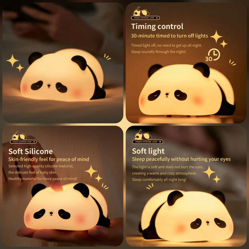 PandaGlow Silicone Panda Lamp – 7 Light Color Modes (With Box)