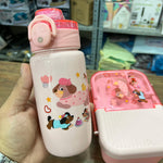 Hard Plastic Imported Quality Kds Lunch Box Set With Bottle
