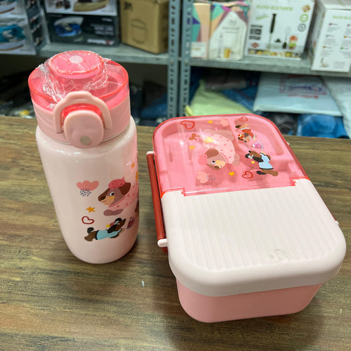 Hard Plastic Imported Quality Kds Lunch Box Set With Bottle