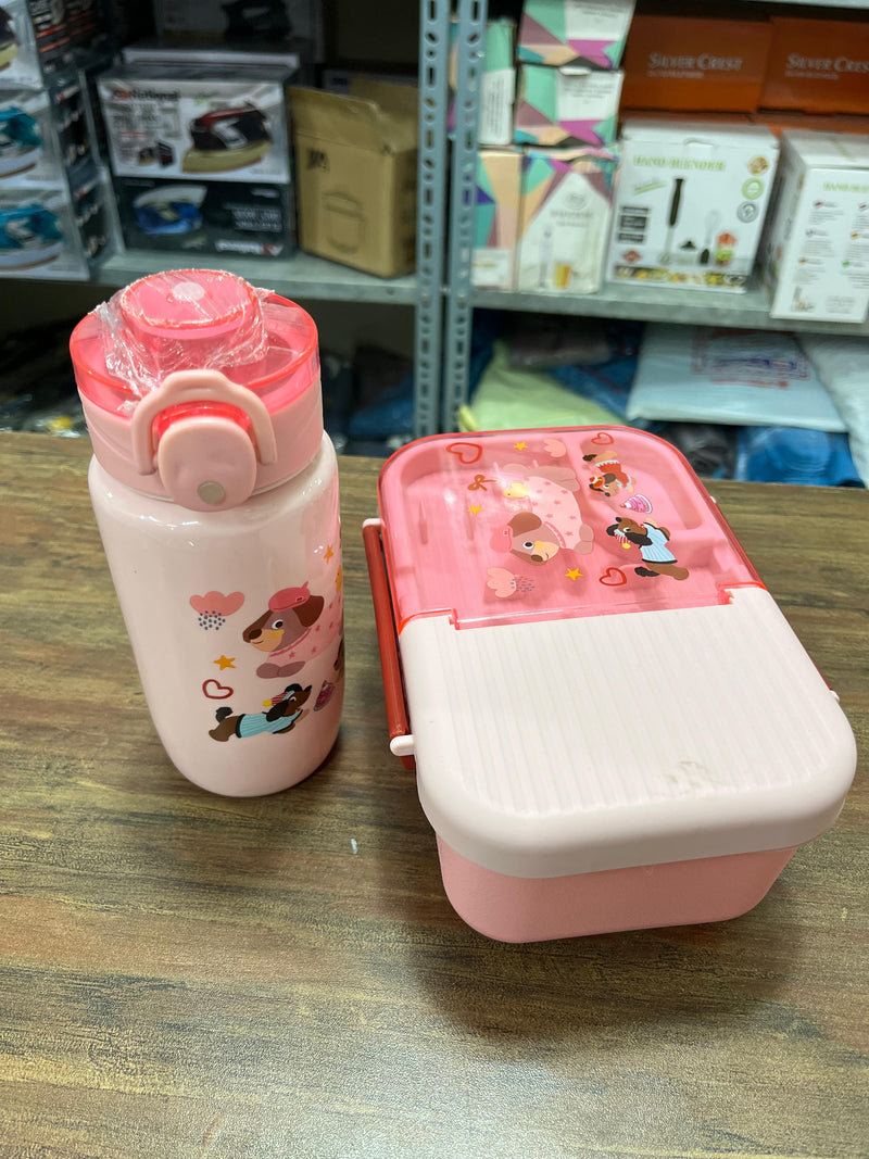 Hard Plastic Imported Quality Kds Lunch Box Set With Bottle