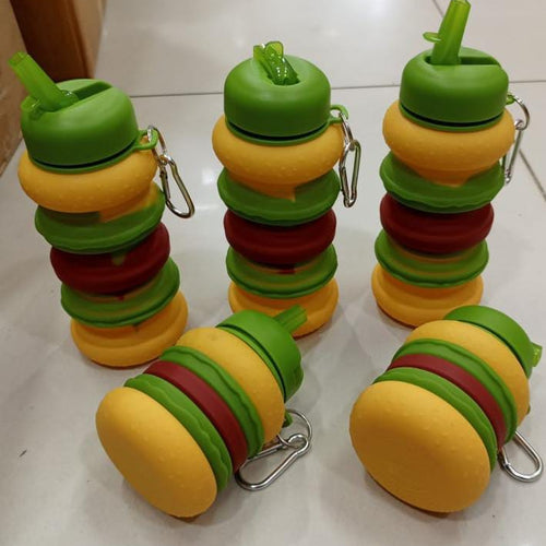BurgerSip Silicone Burger Shaped Water Bottle (Squeeze Bottle)