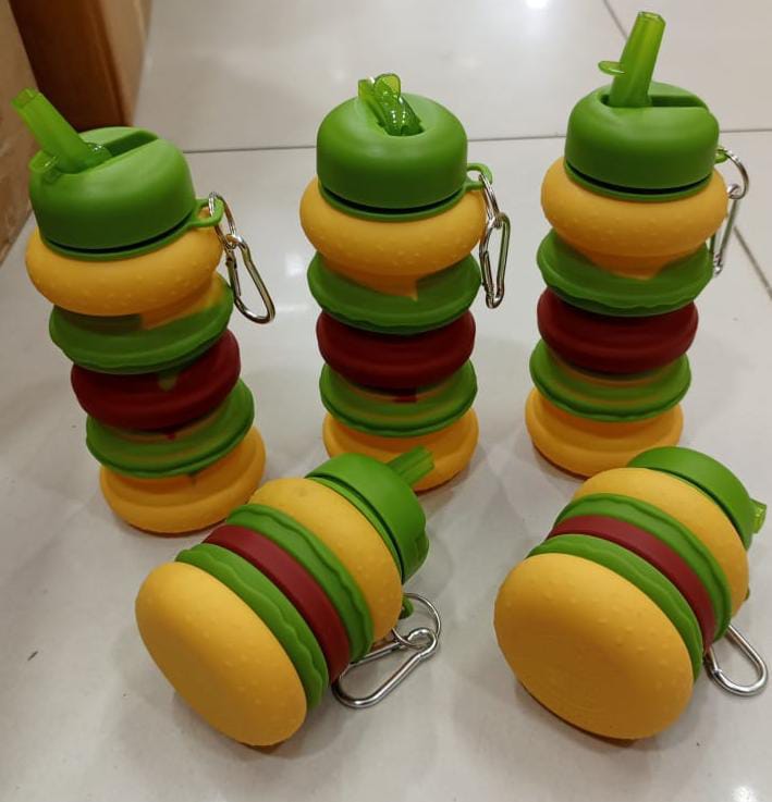 BurgerSip Silicone Burger Shaped Water Bottle (Squeeze Bottle)
