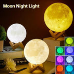 LunaGlow 3D Moon Lamp Light
